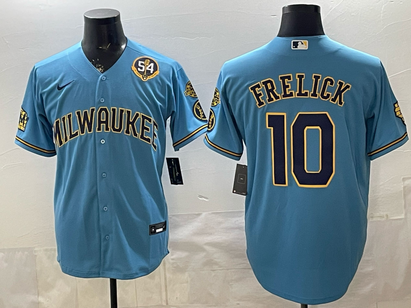 Men 2026 Milwaukee Brewers #10 Frelick blue Game Nike MLB Jersey 0403001->milwaukee brewers->MLB Jersey